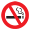 No smoking permitted logo.